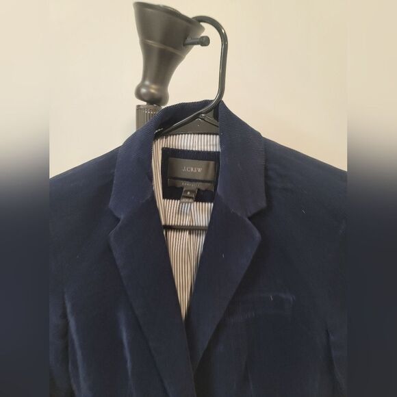 J. Crew Campbell Corduroy Blazer Jacket Navy Blue Size 0 - Picture 2 of 7